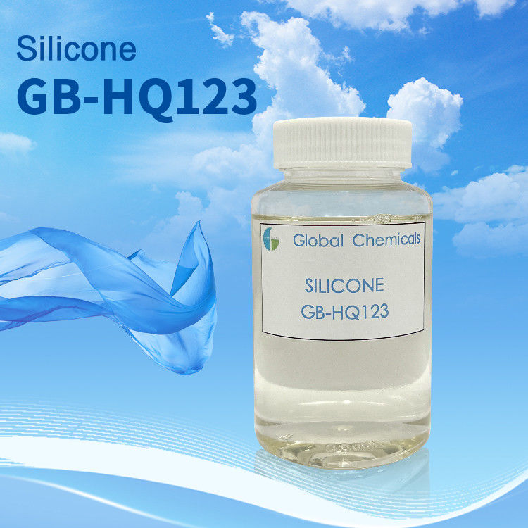 ব্লক নরম মসৃণ হাইড্রোফিলিক সিলিকন SILISOFT GB-HQ123 খুব কম হলুদ রঙের জন্য কাঠের ফ্যাব্রিক টয়লেট কাপড় লিক্রা ফ্যাব্রিক