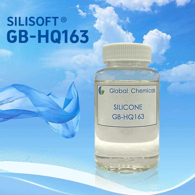 নরম ও কোমল হাইড্রোফিলিক সিলিকন SILISOFT GB-HQ163 খুব কম হলুদ হওয়া, কাপড়ের সাদা এবং শেডের উপর কোন প্রভাব ফেলে না