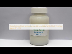 দুর্বল ক্যাটিওনিক মাল্টি-অ্যাকটিভস অ্যামিনো সিলিকন দুধের সাদা প্লাশ ফিনিশিং এজেন্ট KY - 123