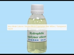 খুব দুর্বল ক্যাটিওনিক সিলিকন ব্লক কোপলিমার হালকা হলুদ / স্বচ্ছ তরল