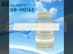 নরম ও কোমল হাইড্রোফিলিক সিলিকন SILISOFT GB-HQ163 খুব কম হলুদ হওয়া, কাপড়ের সাদা এবং শেডের উপর কোন প্রভাব ফেলে না